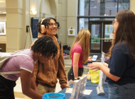 Students chat at Pre-Health Advising Fall Kick-Off Event