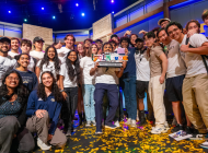 Participants celebrate following the 2025 InVenture Prize Competition