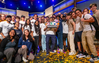 Participants celebrate following the 2025 InVenture Prize Competition
